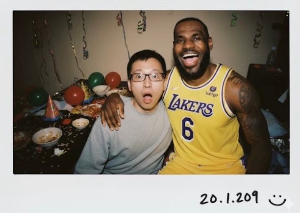 Fan with LeBron James